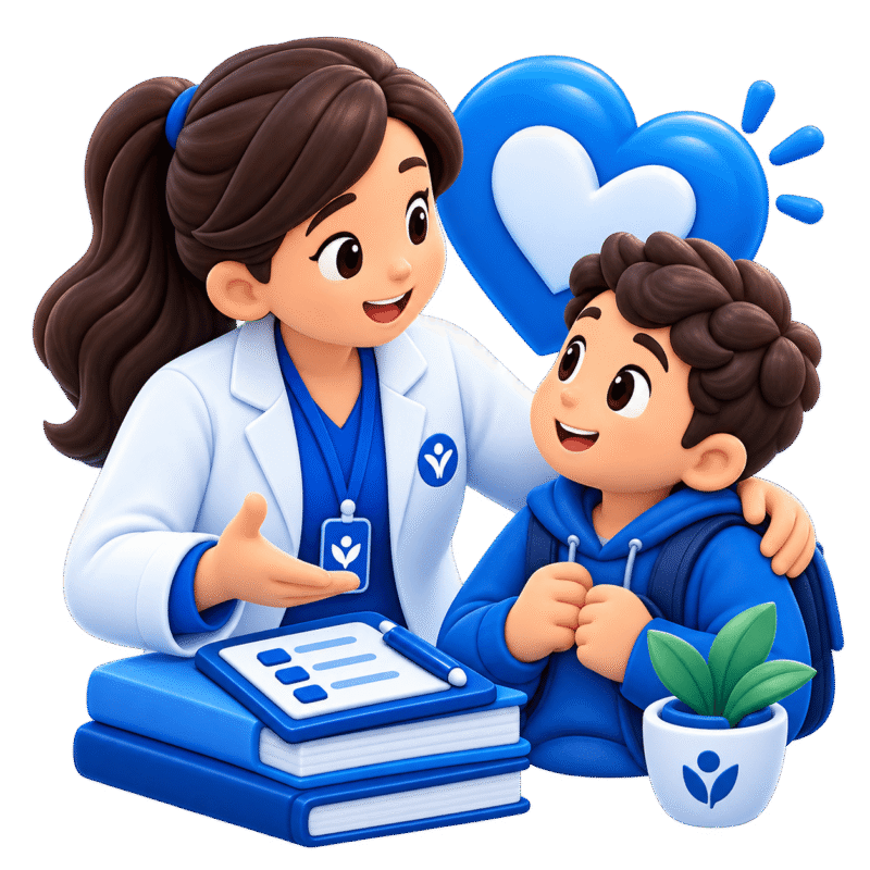 Imagen institucional de Fundación Espectro Azul sobre salud, bienestar y acompañamiento familiar