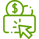 Icono de pagos seguros en tienda online FeAzul