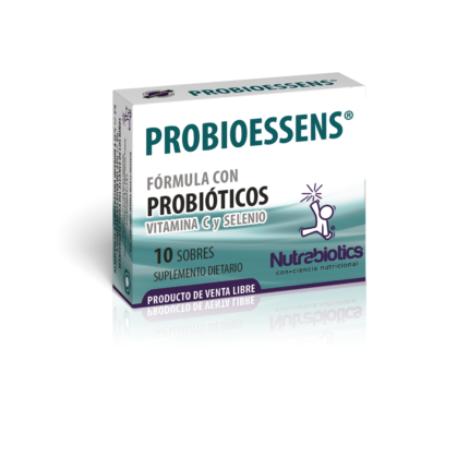 Probioessens® - Caja X 10 Sobres suplemento dietario NutraBiotics en presentación comercial